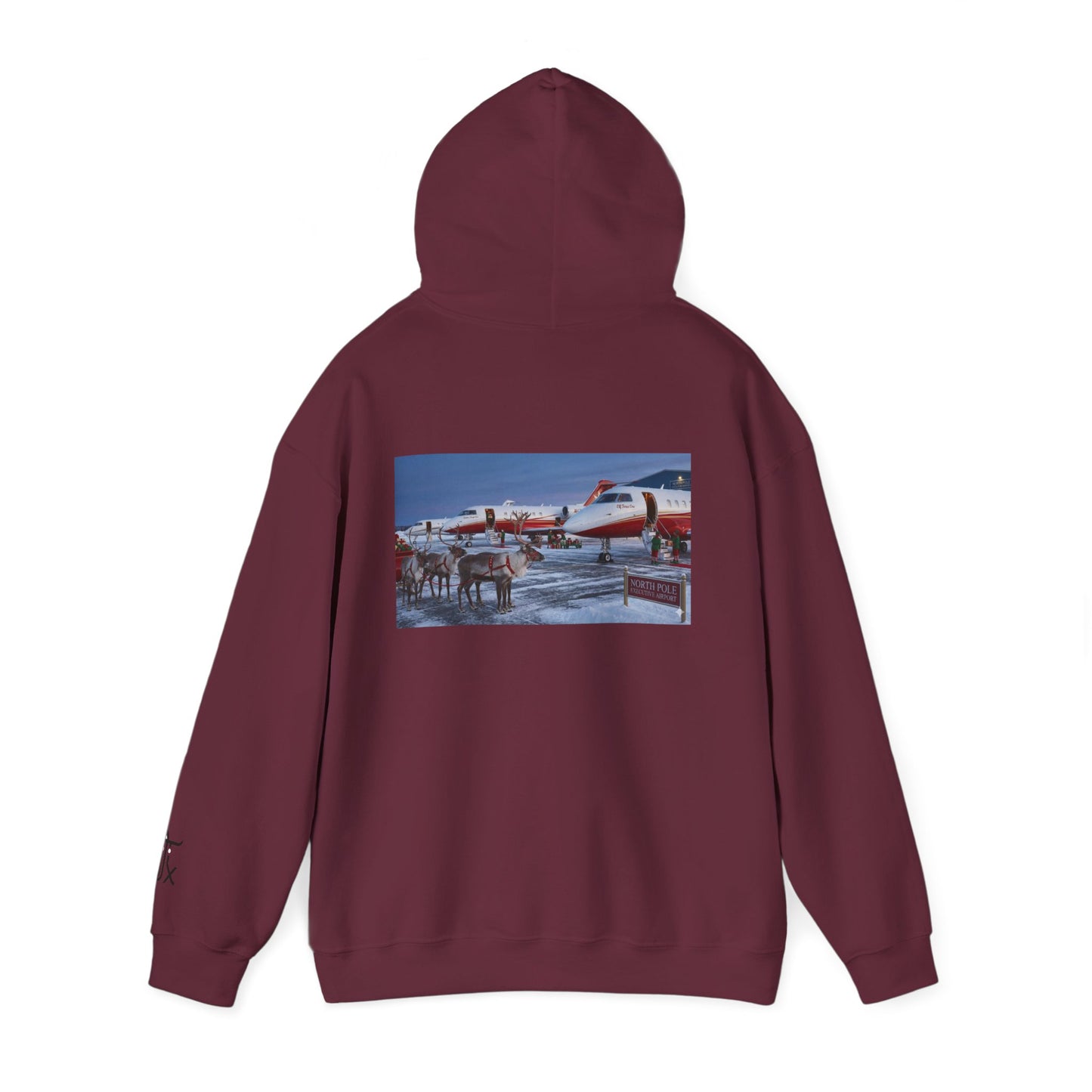 Elf Force One Hoodie — North Pole Executive Airport Crew Sweatshirt
