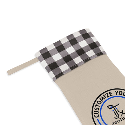 Personalized Plaid Cuff Christmas Stocking – Customizable Holiday Decor