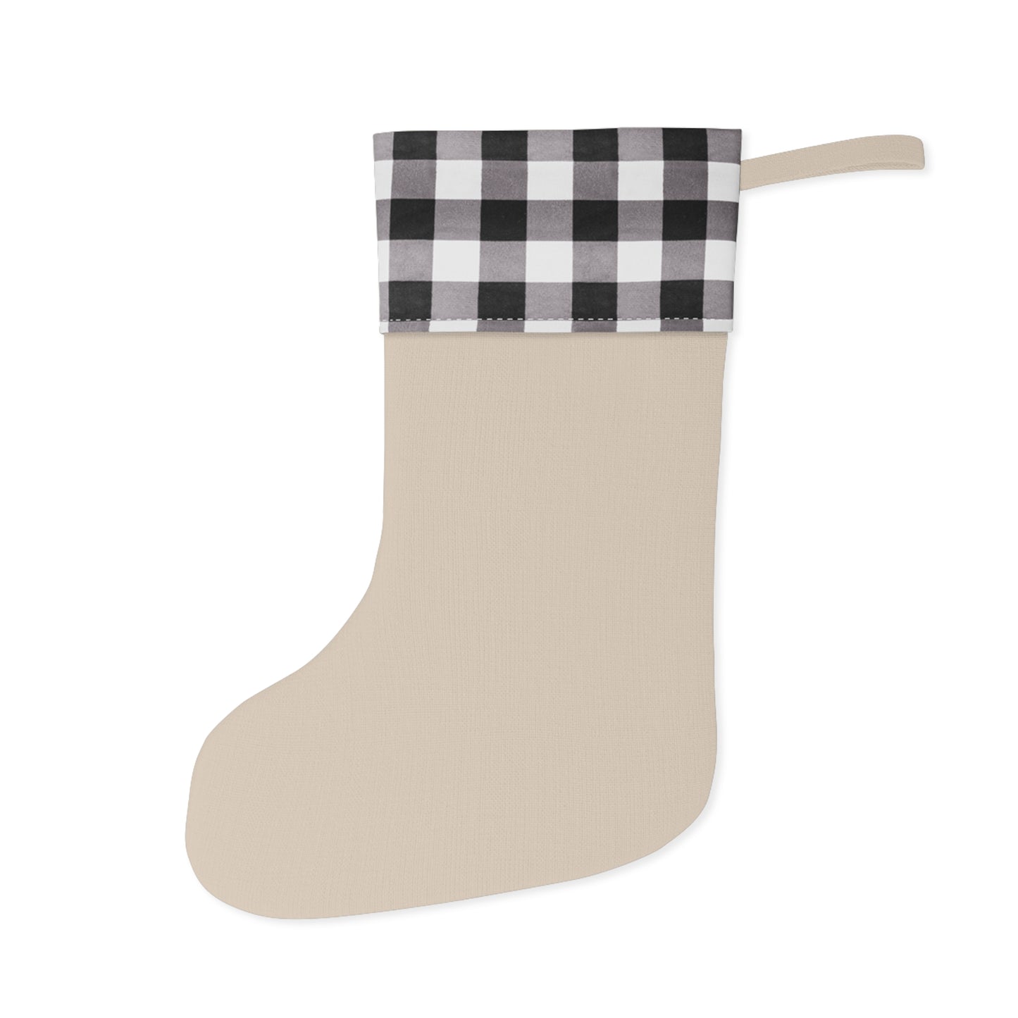 Personalized Plaid Cuff Christmas Stocking – Customizable Holiday Decor