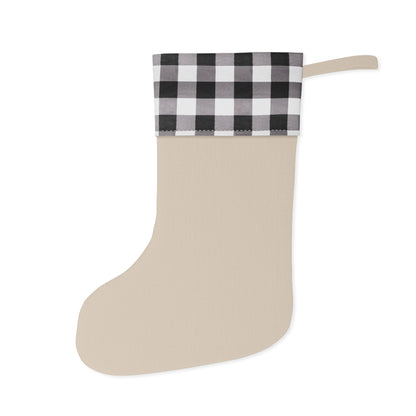 Personalized Plaid Cuff Christmas Stocking – Customizable Holiday Decor