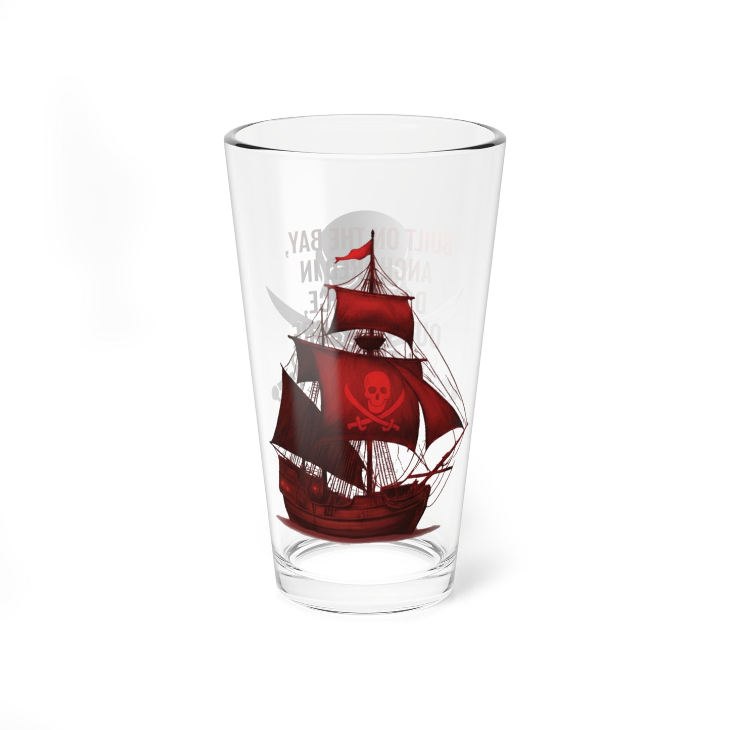 Red Marauders - Gasparilla Edition - Pirate Themed Pint Glass, 16oz
