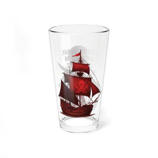 Red Marauders - Gasparilla Edition - Pirate Themed Pint Glass, 16oz