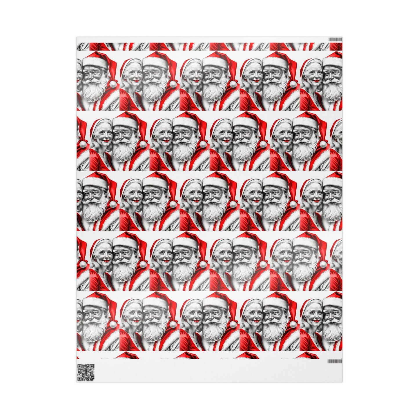 Mr. and Mrs. Claus — Holiday Wrapping Paper Rolls