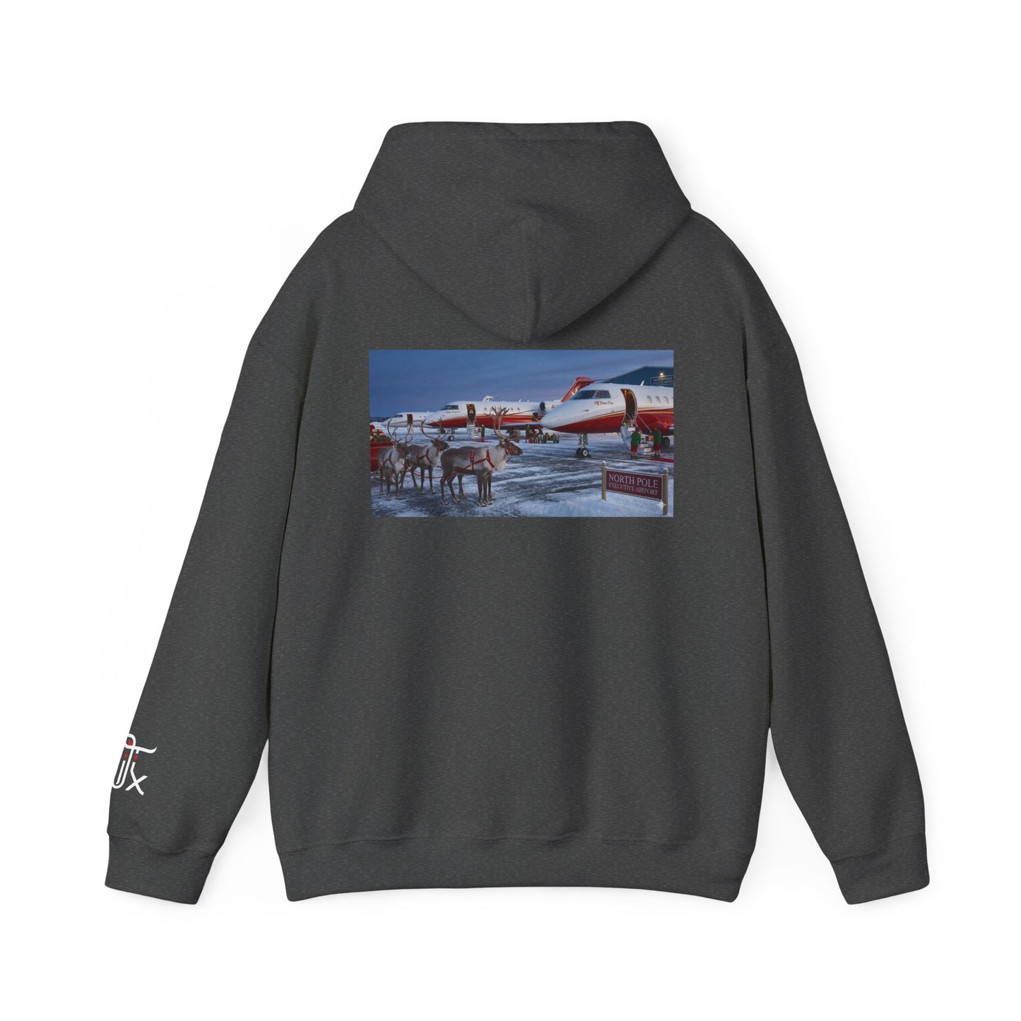 Elf Force One Hoodie — North Pole Executive Airport Crew Sweatshirt