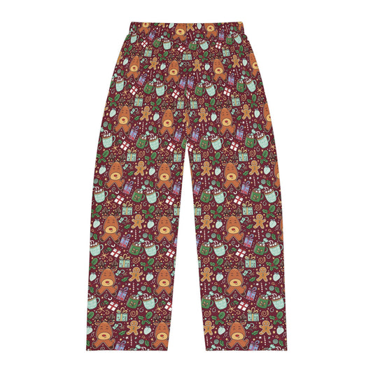 Christmas Cookies & Reindeer — Men's Festive Holiday Pajama, Lounge, Sleepwear Pant