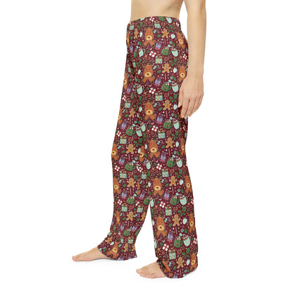 Christmas Cookies & Reindeer — Women's Festive Holiday Pajama, Lounge, Sleepwear Pant