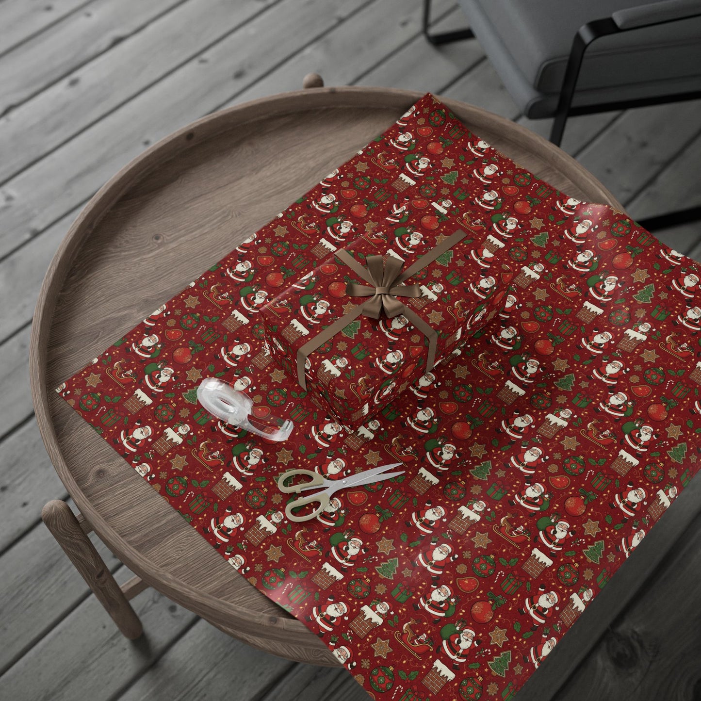 Christmas Santa Print — Holiday Wrapping Paper Rolls