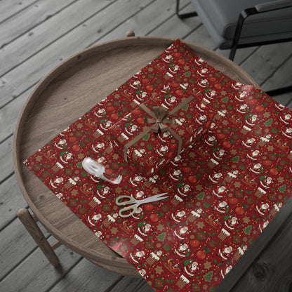 Christmas Santa Print — Holiday Wrapping Paper Rolls