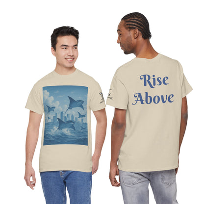 Rise Above - Sting Ray, Ocean Vibe - Cotton T-Shirt - Unisex