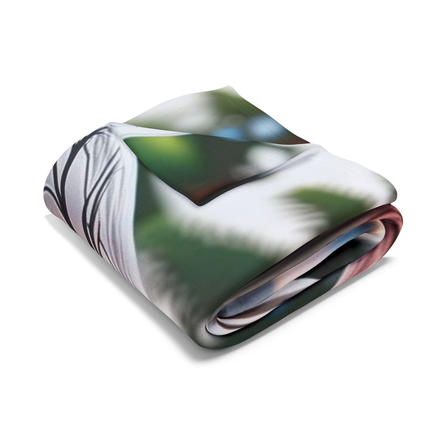 Fleece Blanket - Cozy Winter Wonderland Snow Globe Design