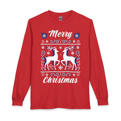 Merry Christmas Reindeer Long Sleeve Shirt