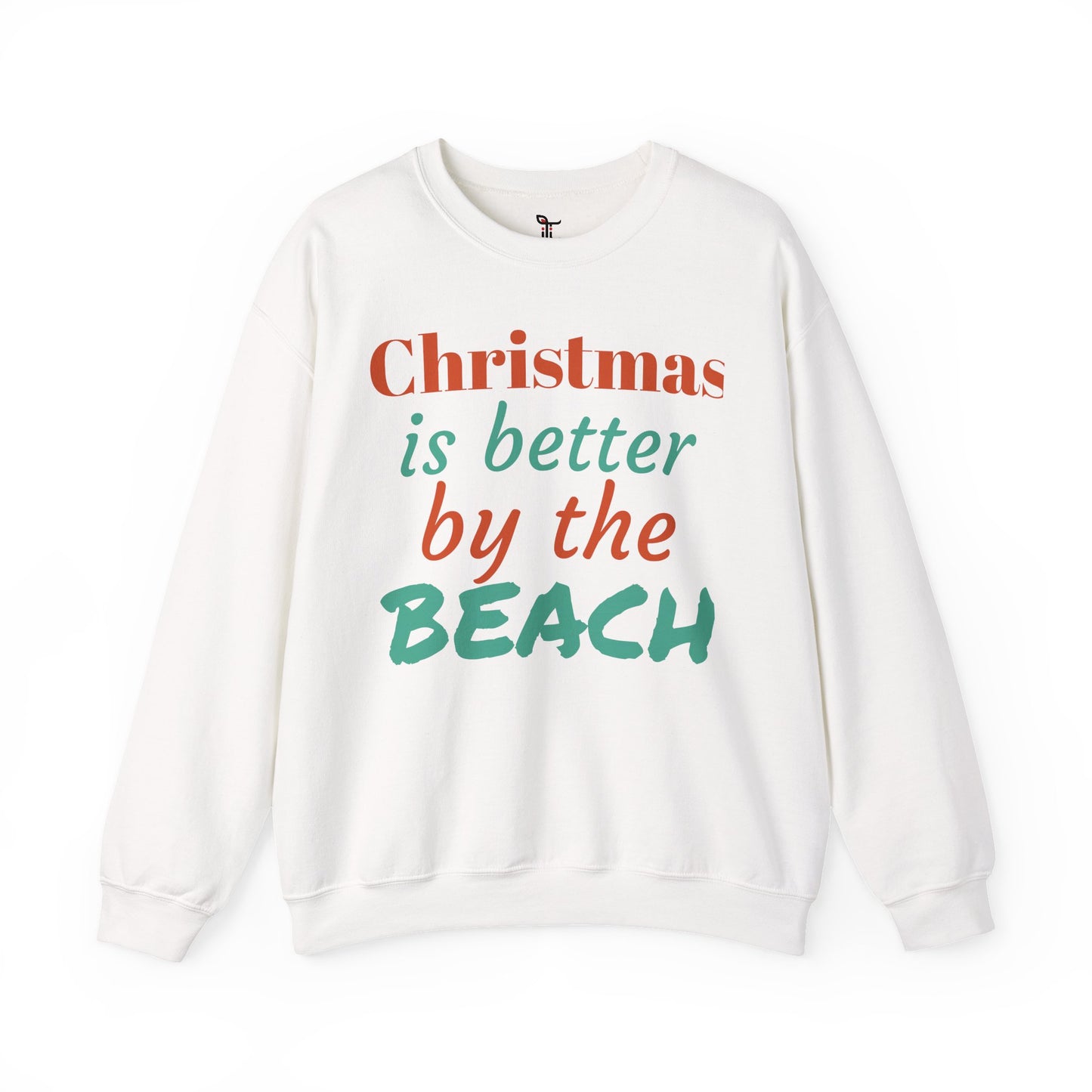 “Christmas Is Better by the Beach” — Holiday Crewneck Sweatshirt
