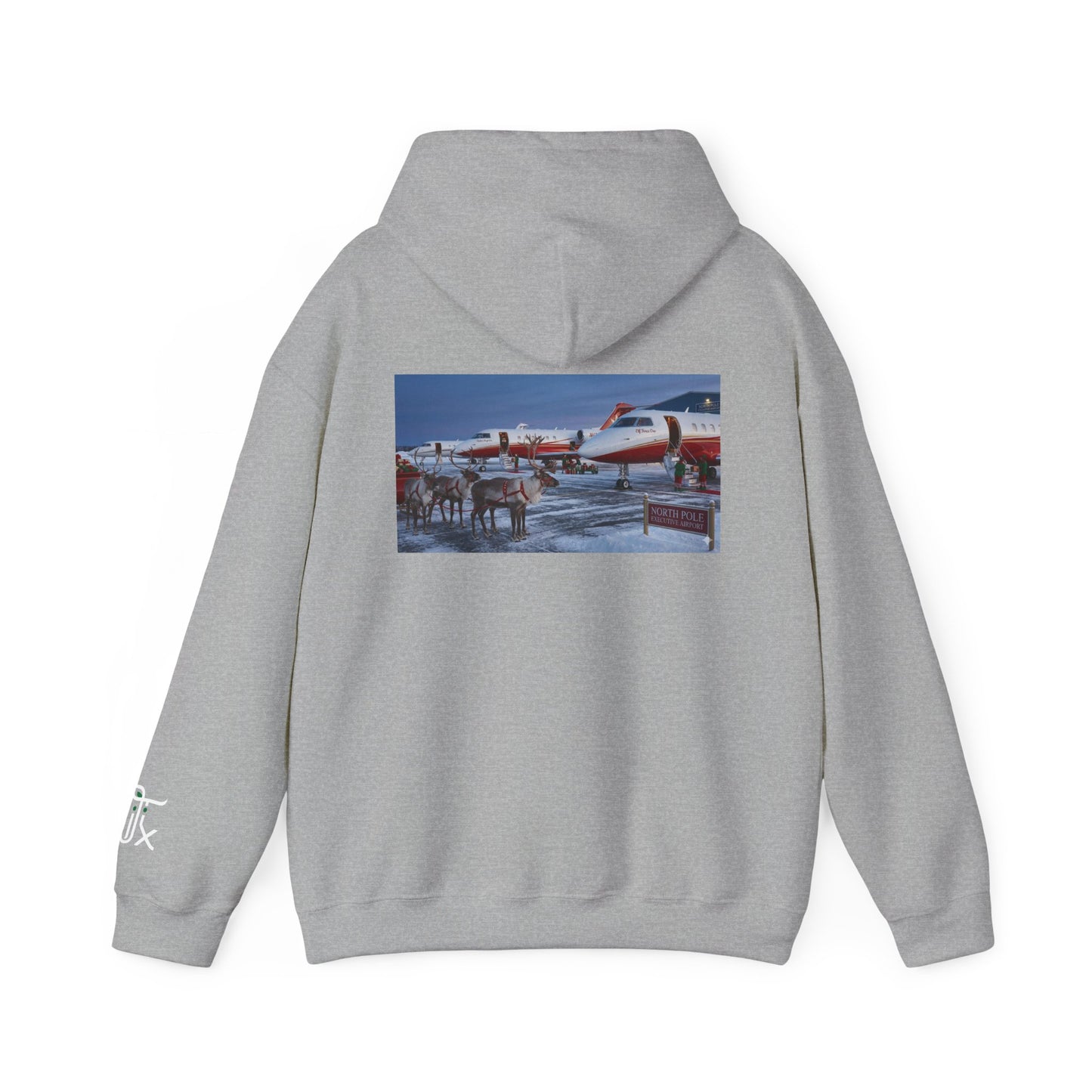 Elf Force One Hoodie — North Pole Executive Airport Crew Sweatshirt
