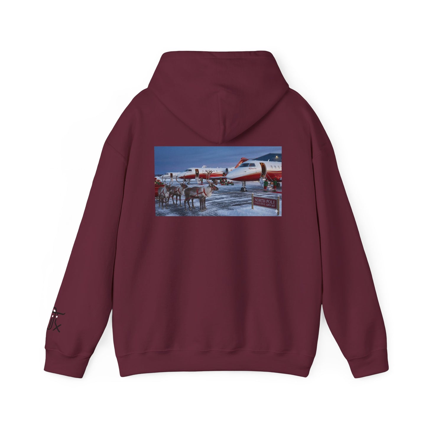 Elf Force One Hoodie — North Pole Executive Airport Crew Sweatshirt