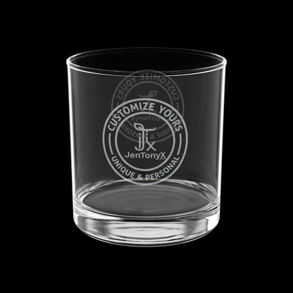 Engraved 10.5oz Whiskey Glass – Personalized Rocks Glass for Whiskey, Bourbon & Scotch