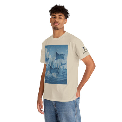 Rise Above - Sting Ray, Ocean Vibe - Cotton T-Shirt - Unisex