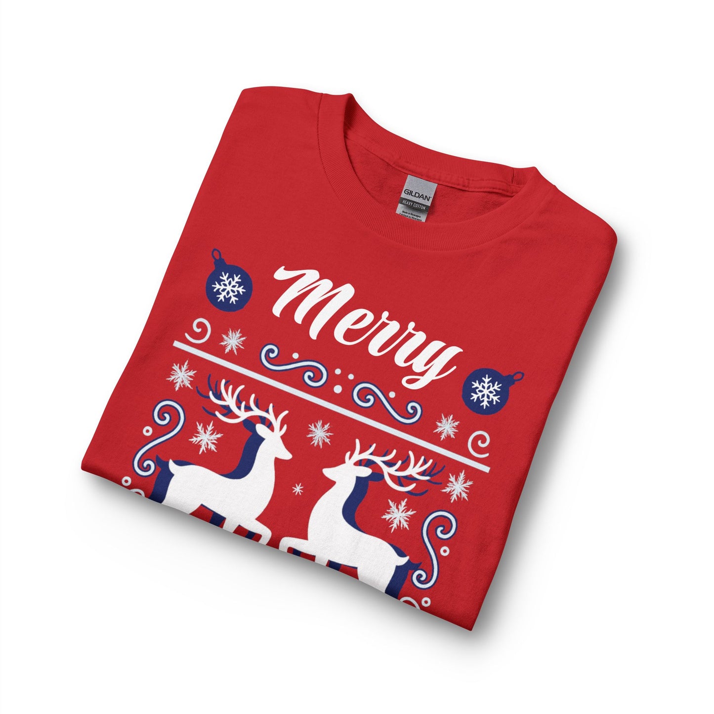 Merry Christmas Reindeer Long Sleeve Shirt