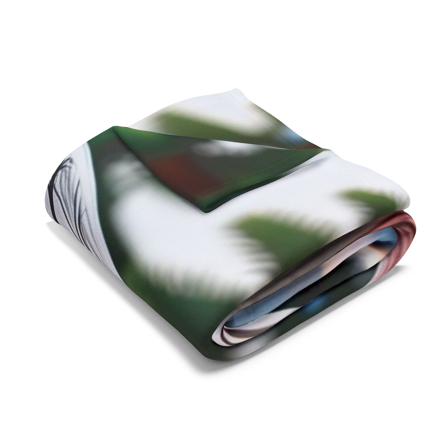 Fleece Blanket - Cozy Winter Wonderland Snow Globe Design